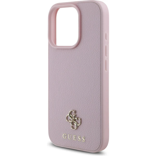 Guess PU Grained 4G Small Metal Logo MagSafe kryt iPhone 16 Pro Max růžový - Pouzdra - Obrázek b21fe46401994560a9381853e11da689