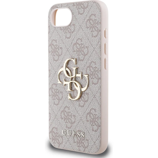 Guess PU 4G Metal Logo kryt iPhone 17e/16e růžový - Pouzdra - Obrázek b23d79c6e90d4e9d9f6099facd4cc1a1