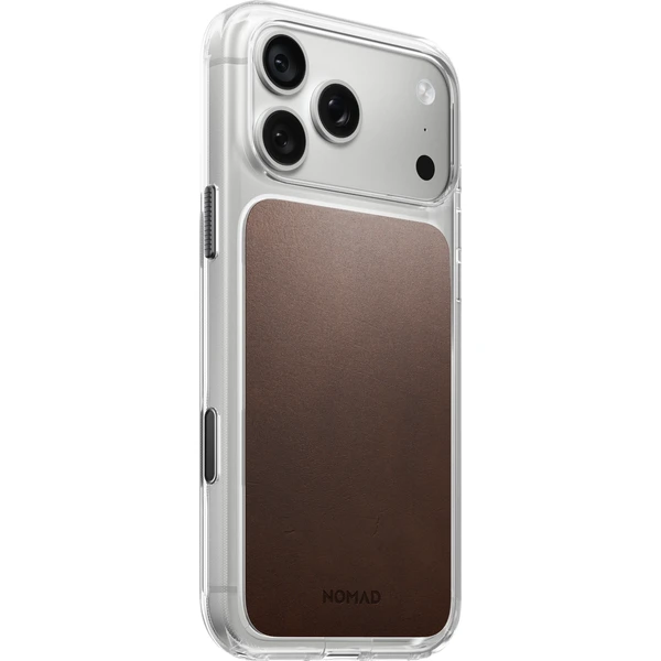 Nomad Clear Leather (Horween) MagSafe kryt iPhone 17 Pro Max/18 Pro Max Rustic Brown - Pouzdra - Obrázek b24c26d6749b4bf9a7a511bf6a90988b