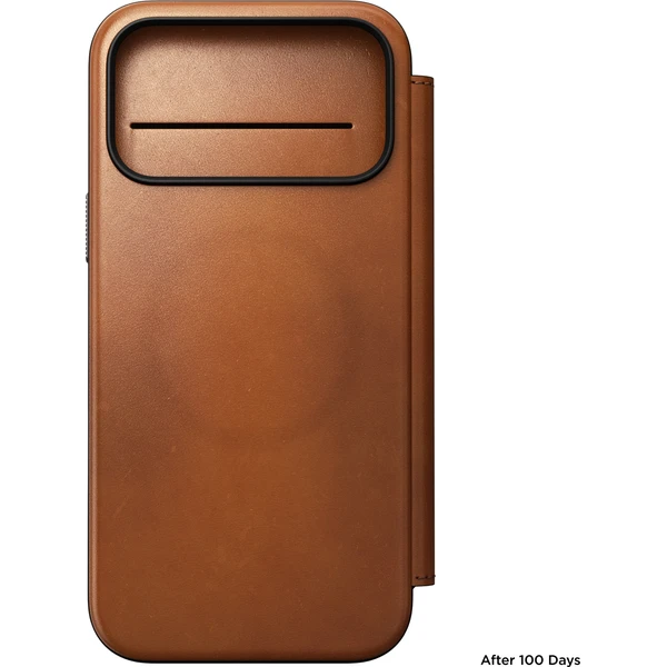 Nomad Modern Leather Folio (Horween) MagSafe kožené pouzdro iPhone 18 Pro Max Saddle - Pouzdra - Obrázek b250e7063c2e46cf828152486d514d87