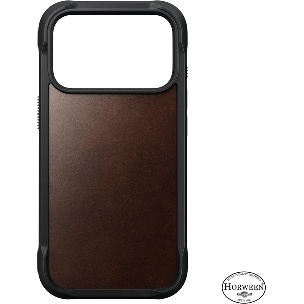 Nomad Rugged Leather (Horween) MagSafe kožený kryt iPhone 18 Pro Rustic Brown - Pouzdra - Obrázek b25ae7028f48420590ef2f8bbacdb5cc