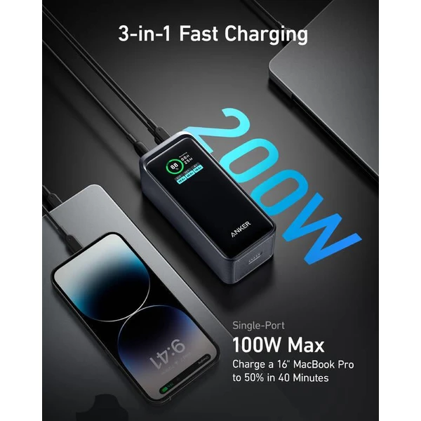 Anker Prime powerbanka (20000mAh) 200W, černá - Powerbanky - Obrázek b27b27dea0844f3689647548dcd8c4fb