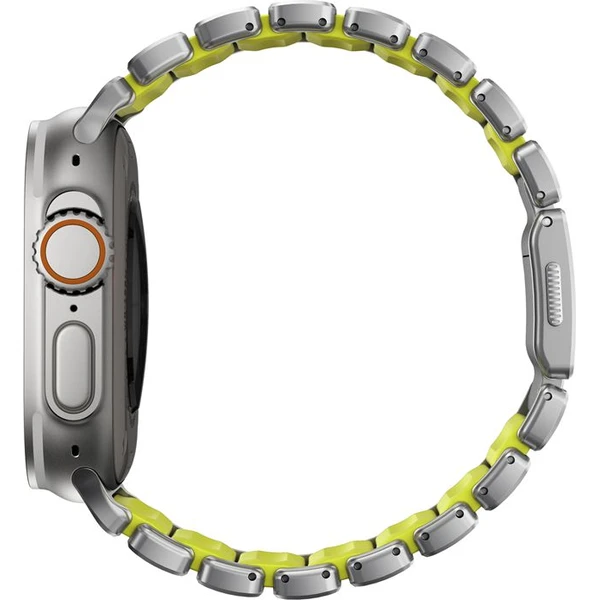 Nomad Stratos Band FKM řemínek Apple Watch 45/46/49mm Natural Titanium/Volt - Řemínky - Obrázek b2ada4bbfd504ab8a371c227604483a9