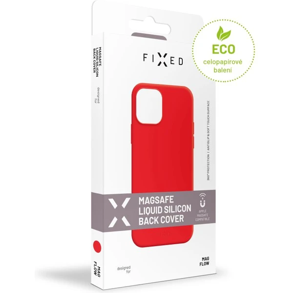 FIXED MagFlow silikonový kryt s MagSafe Apple iPhone 17e/16e červený - Pouzdra - Obrázek b2cf177ba0884761b94f4c7a252d5e36