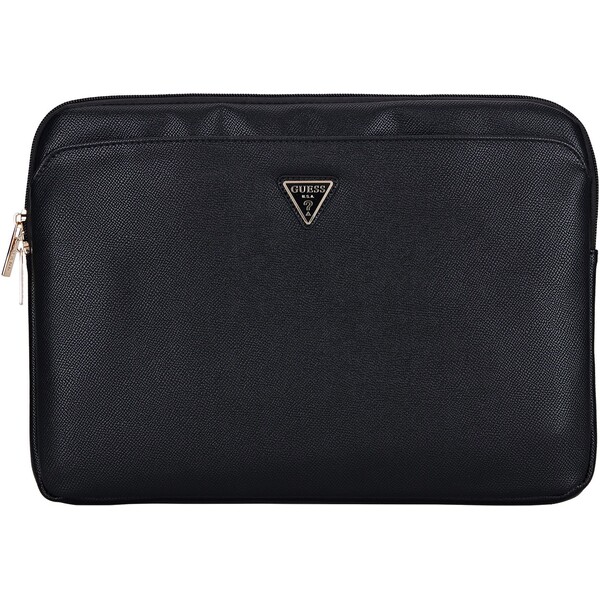 Guess PU Grained Triangle Logo obal pro notebook 14" černý