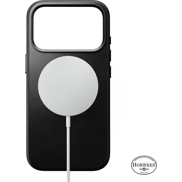 Nomad Traditional Leather (Horween) MagSafe kožený kryt iPhone 18 Pro Black - Pouzdra - Obrázek b31f88c825c34c1eac6aca6f375d88ea