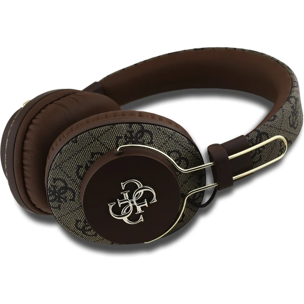 Guess PU 4G Metal Logo ENC bezdrátová sluchátka hnědá - Sluchátka - Obrázek b3498cb35d604b169682dcdb3363a72d