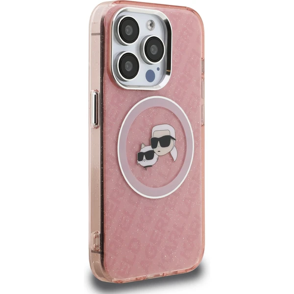 Karl Lagerfeld IML K&CH Heads Repeated Logo MagSafe kryt iPhone 15 Pro Max růžový - Pouzdra - Obrázek b37c4a9993574408bfaa955e60522086