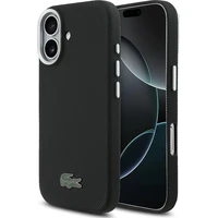 Lacoste PVC Iconic Petit Pique Metal Logo MagSafe kryt iPhone 17 černý - Pouzdra