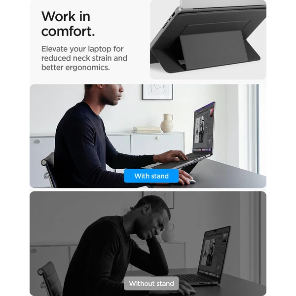Spigen Slim Fold Laptop Stand LD201-S7 stojánek černý - Stojánky - Obrázek b3f14bbf9a02469586b782ec9397f805