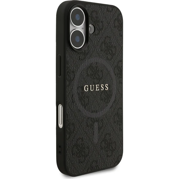 Guess PU Leather 4G Colored Ring MagSafe Zadní Kryt pro iPhone 17 černý - Pouzdra - Obrázek b4055f8e3c9b47f59464d4d1f96f7b25
