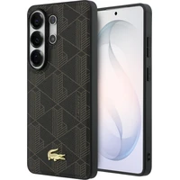 Lacoste PVC Blend Monogram Gold Logo Magnetic kryt Samsung Galaxy S26 Ultra hnědý - Pouzdra