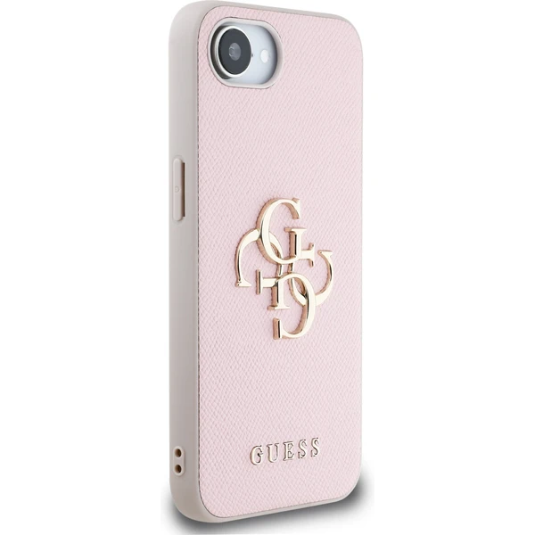 Guess PU Grained 4G Metal Logo kryt iPhone 17e/16e růžový - Pouzdra - Obrázek b44b4892994f4cac992961edd62a045b