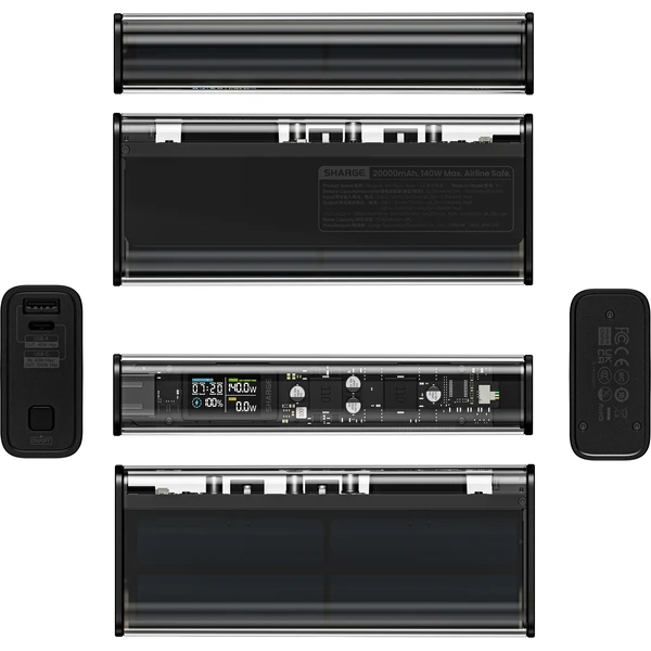SHARGE Shargeek 140W powerbanka, 20000 mAh, LCD, černá - Powerbanky - Obrázek b45e70713a2a4662a19ad08a40f1857b