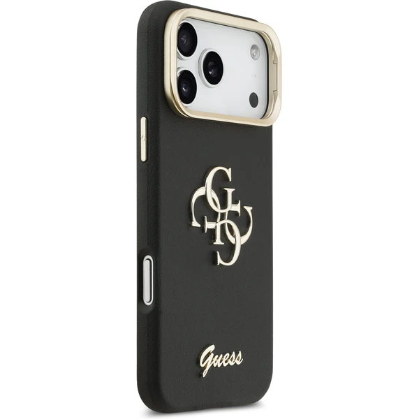 Guess PU Grained 4G Logo Stand Camera Frame kryt iPhone 17 Pro Max černý - Pouzdra - Obrázek b46239e1d60e44a7ba40a50f20314c0b