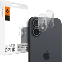 Spigen Glass tR Optik sada skel iPhone 16/16 Plus čirá (2-pack) - Ochranné folie a skla