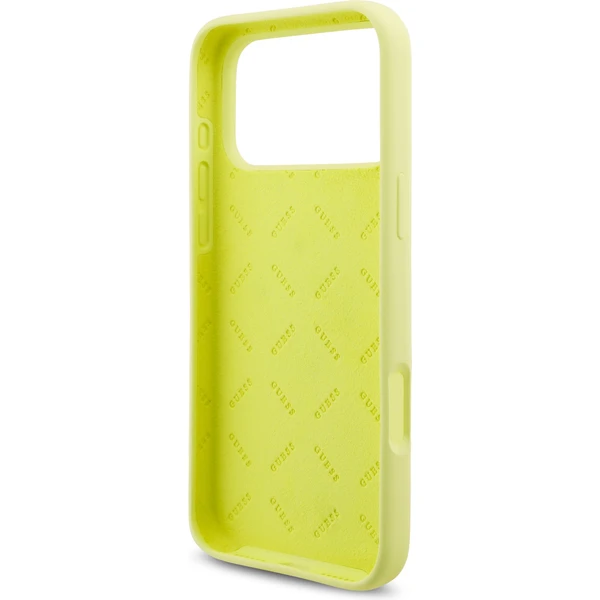 Guess Liquid Silicone 4G Metal Logo kryt iPhone 17 Pro Max žlutý - Pouzdra - Obrázek b4a320ae79134e2c9eedb2ee7c473bea