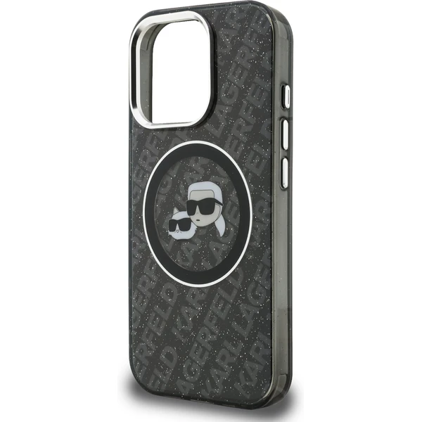 Karl Lagerfeld IML K&CH Heads Repeated Logo MagSafe kryt iPhone 15 Pro černý - Pouzdra - Obrázek b4c5c22c31674e90b1c60aa2adc04ed5