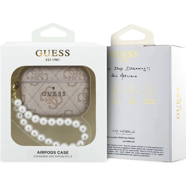 Guess PU 4G Classic Logo Pearl Strap pouzdro AirPods Pro 3 růžové - Pouzdra - Obrázek b4d237e8459946ce8ea9cf1d7d431d0b