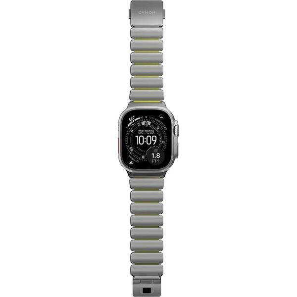 Nomad Stratos Band FKM řemínek Apple Watch 45/46/49mm Natural Titanium/Volt - Řemínky - Obrázek b4e400248e8845bfa1cd86001e35f20c