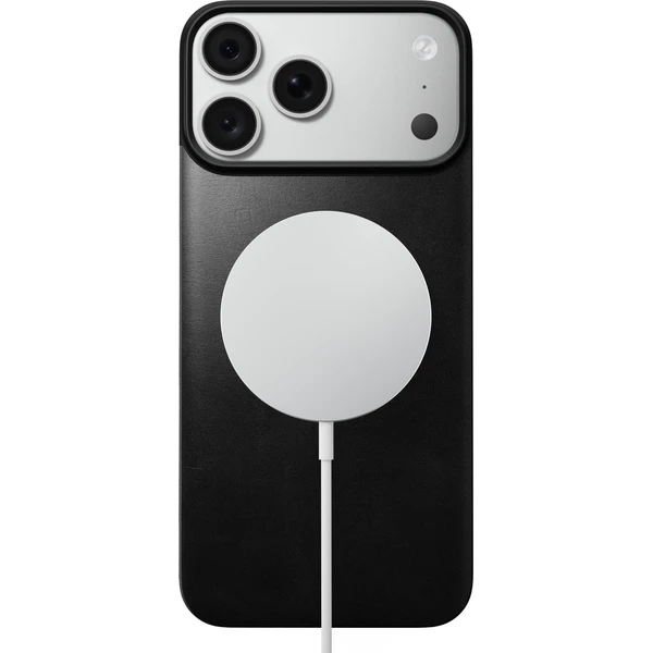 Nomad Magnetic Leather Back (Horween) MagSafe kožený kryt iPhone 17 Pro Max/18 Pro Max Black - Pouzdra - Obrázek b4fd86f24e684c2b9b5e92c4c9afba72