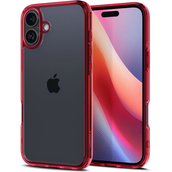Spigen Ultra Hybrid kryt iPhone 16 red crystal