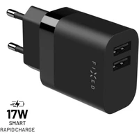 FIXED nabíječka s 2x USB-A, 17W, černá - Nabíječky
