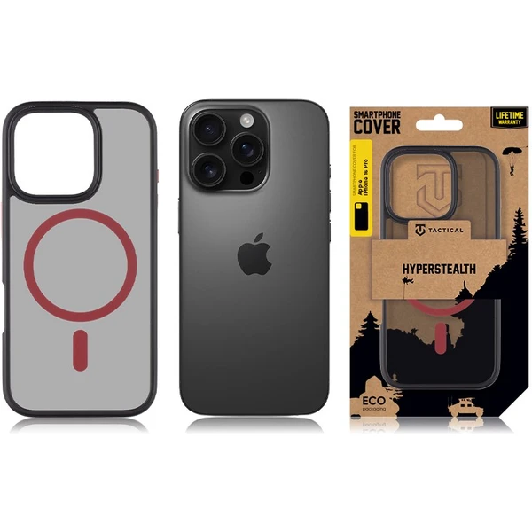 Tactical MagForce Hyperstealth 2.0 Kryt pro iPhone 16 Pro Black/Red - Pouzdra - Obrázek b57b6fa0ad4748d5a1b93f3f672cfb61