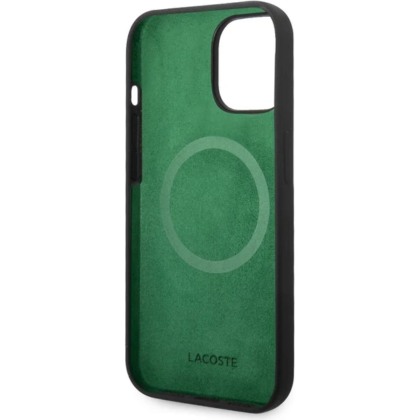 Lacoste Liquid Silicone Microfiber Croc Logo MagSafe kryt iPhone 13/14/15 černý - Pouzdra - Obrázek b57f8eef98a4449b97977ae26461bd50
