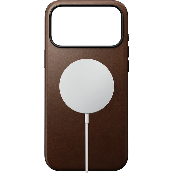 Nomad Modern Leather MagSafe kožený kryt iPhone 18 Pro Max Brown - Pouzdra - Obrázek b582cf5c3fc54770b7049c64d429ca67