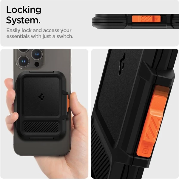 Spigen Lock Fit MagSafe Wallet peněženka černá - Peněženky - Obrázek b5aa5b4af16748239ff7c8fc5efc1042