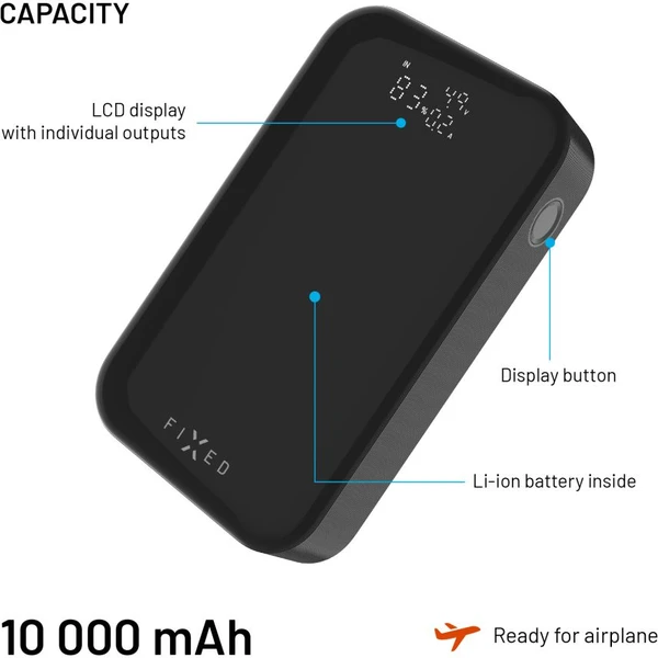FIXED Zen 10 Pro powerbanka s LCD displejem, 30W, 10 000 mAh, černá - Powerbanky - Obrázek b5addaba62f443f7a191570060fc7691