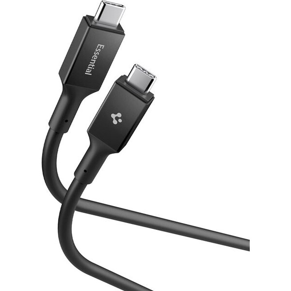 Spigen Essential USB-C/USB-C kabel (240W) 1,2 m černý (EB24012CC)