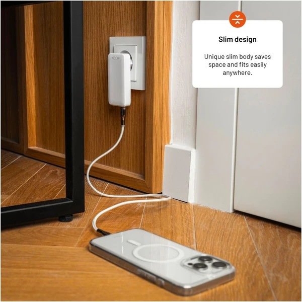 FIXED Slim Traveller GaN cestovní nabíječka s 2x USB-C a adaptéry (45W) bílá - Nabíječky - Obrázek b5d4a2fb92144e9db567da4f085a75ff