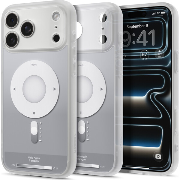 Spigen Ultra Hybrid MagSafe kryt iPhone 18 Pro/17 Pro classic silver