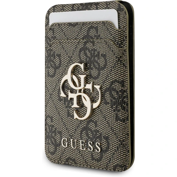 Guess 4G Metal Logo MagSafe Cardslot peněženka se stojanem hnědá - Peněženky - Obrázek b6009cda54604162b54a07c43ba30537