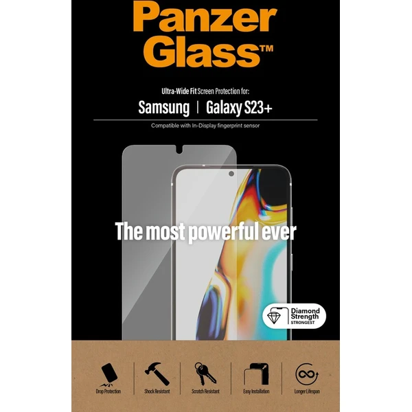 PanzerGlass™ Ultra-Wide Fit Samsung Galaxy S23+/S22+ (celolepené s funkčním otiskem prstů) - Ochranné folie a skla - Obrázek b60a4dbb1c5144428a2bdeb394f45e31