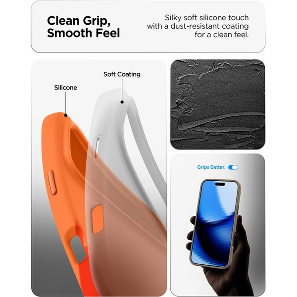 Spigen Silicone Fit MagSafe kryt iPhone 17 Pro cosmic orange - Pouzdra - Obrázek b61f1cb7f0f442ed8b8c537800d87d79