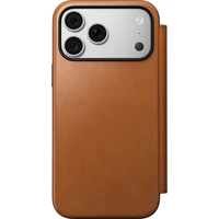 Nomad Modern Leather Folio (Horween) MagSafe kožené pouzdro iPhone 17 Pro Max/18 Pro Max Saddle - Pouzdra