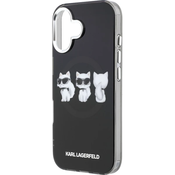 Karl Lagerfeld IML Choupette Trio Watercolor MagSafe kryt iPhone 17 černý - Pouzdra - Obrázek b63b0b13aace488ea01509ddde81b2f9