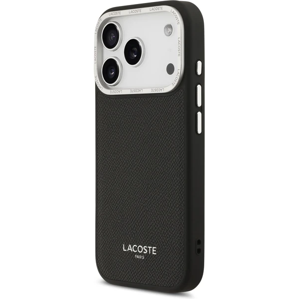 Lacoste PU Leather Champs Elysees MagSafe kryt iPhone 17 Pro černý - Pouzdra - Obrázek b643ddfeffbf4330abbe30d03171a9e5