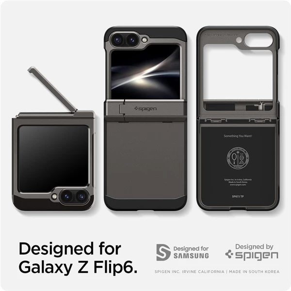 Spigen Tough Armor Pro kryt Samsung Galaxy Z Flip6 gunmetal - Pouzdra - Obrázek b65e2f446a904f9990fb2df70883d699