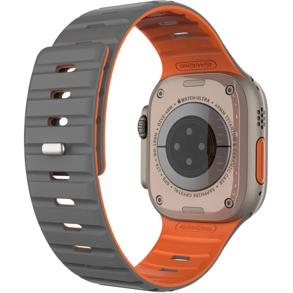 FIXED Silicone Magnetic Strap řemínek Apple Watch 44/45/46/49mm světle šedý - Řemínky - Obrázek b675e8ba21ac47b9873931ee9c4645d2