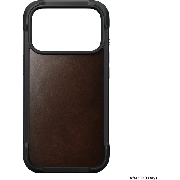 Nomad Rugged Leather (Horween) MagSafe kožený kryt iPhone 18 Pro Rustic Brown - Pouzdra - Obrázek b67f831bd36f40a6a621c34cd9785651