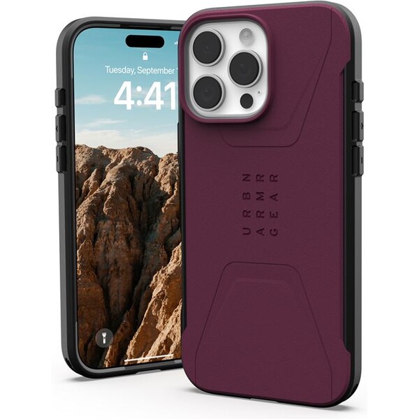 UAG Civilian Magsafe kryt iPhone 16 Pro Max vínový