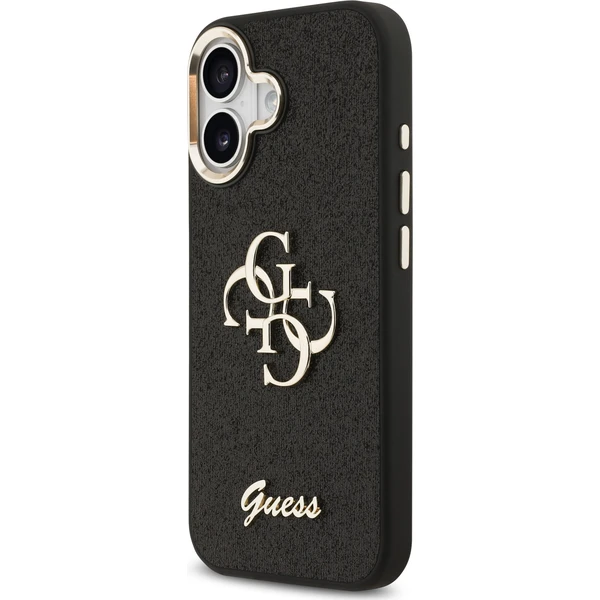 Guess PU Fixed Glitter 4G Metal Frame kryt iPhone 17 černý - Pouzdra - Obrázek b6e541e63b474bca91c340d055a919d4