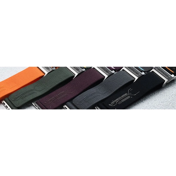Aulumu A11 Mag Buckle Slim řemínek Apple Watch 49/46/45/44/42mm Silver Buckle/Orange Strap - Řemínky - Obrázek b6ef2beb4dd642c2a4cc20f0dff56b8b