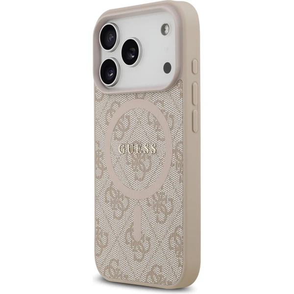 Guess PU Leather 4G Colored Ring MagSafe Zadní Kryt pro iPhone 17 Pro růžový - Pouzdra - Obrázek b6ff50fcaacc4c04a23e05c695e40161