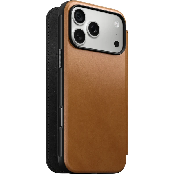 Nomad Modern Leather Folio MagSafe kožené pouzdro iPhone 17 Pro Max/18 Pro Max English Tan - Pouzdra - Obrázek b70cb3d153fc4e70a9e21b71270f03ca