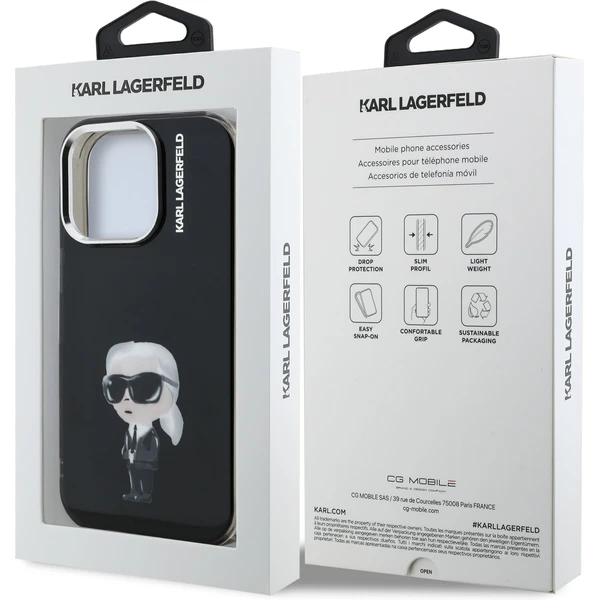 Karl Lagerfeld IML Aquarelle Karl kryt iPhone 15 Pro černý - Pouzdra - Obrázek b7245de90fe6444baebf465ae1a79bd8